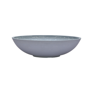 Respect 60cm Light Grey Green Earth Tapered Low Bowl Planter - 600mm