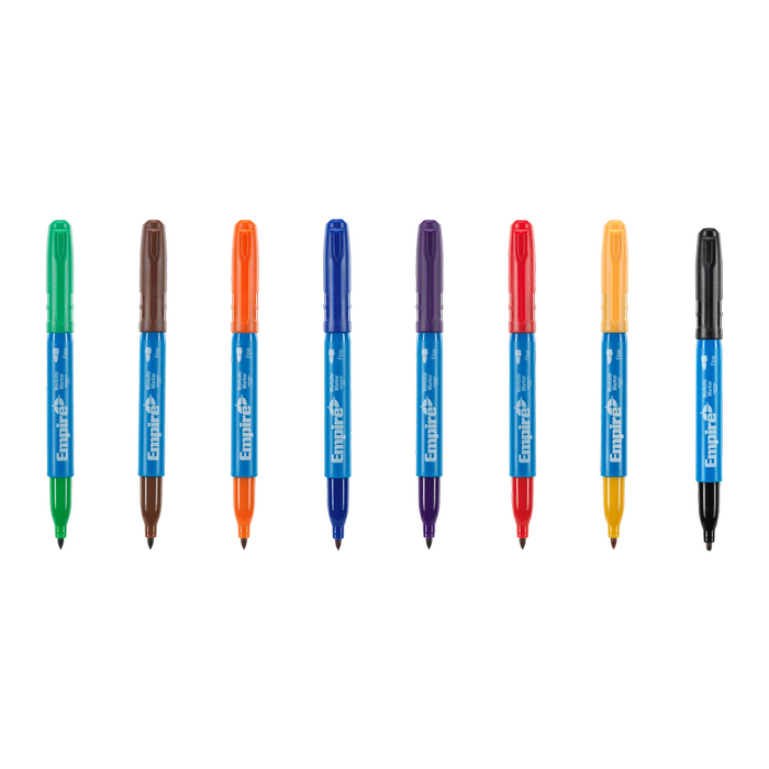 Empire 8-Piece Multi-Coloured Permanent Marker Pack