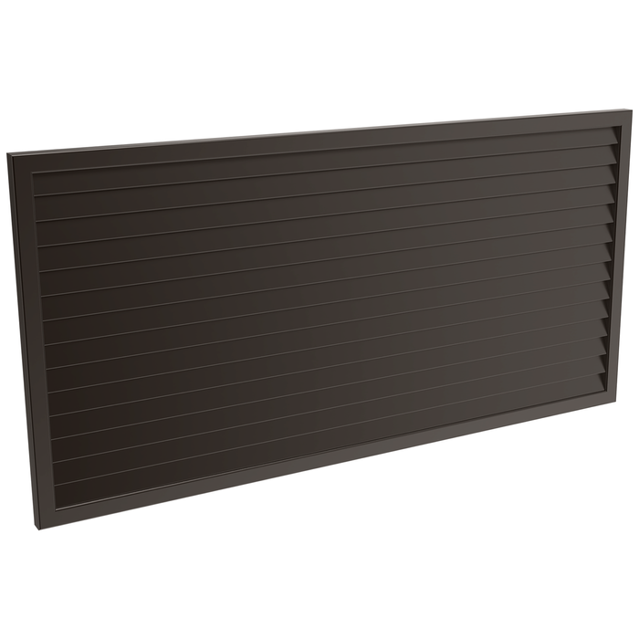 ProtectorAl 1001-2000W X 300-1000H Satin Black Aluminium Welded Louver Panel Horizontal 5mm overlap - Black