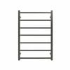 Commercial Square 7 Bar Brushed Gun Metal Grey PVD Heated Towel Rail