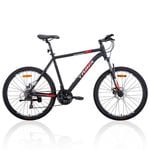 Trinx M136 Mountain Bike 26 inch Shimano Gear 21-Speed MTB Matt Black White/Red 19 inches