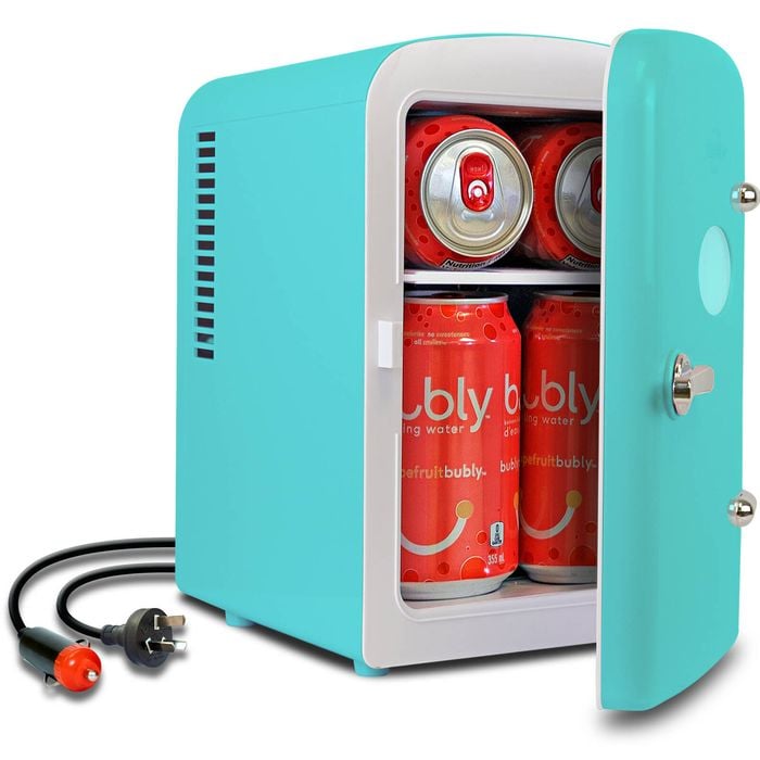 Koolatron Retro Mini Fridge 4L Aqua