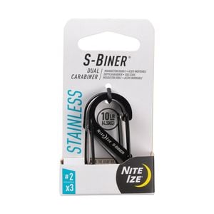 S-SERIES DUAL CHAMBER SS BLK CARABINER 2 3PK XNSB2A13R3