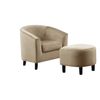 Cambia Tub Chair with Ottoman Velvet - Light Brown