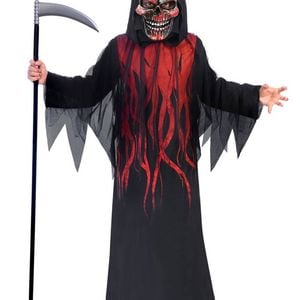 Dark Shadow Grim Reaper Boys Halloween Costume - 10-12
