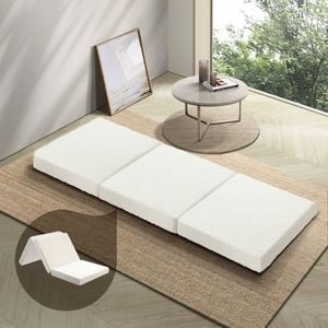 Bedra Folding Mattress Foam Sherpa Fleece Foldable Single