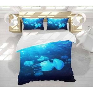 3D Ocean Jellyfish 51 Bed Pillowcases Quilt Queen Size