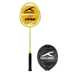HUNDRED Powertek 200 PRO Strung Badminton Racquet – Neon Green, G5 Grip & Cover