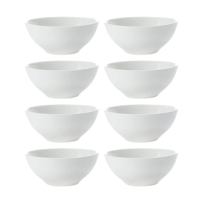 8PK Maxwell & Williams 9x3.5 cm White Basics Porcelain Round Sauce Bowl - White