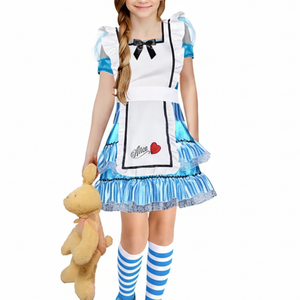 Adventurous Alice Girls Wonderland Character Costume - Large
