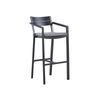 FurnitureOkay Bondi Aluminium Outdoor Bar Stool - Black