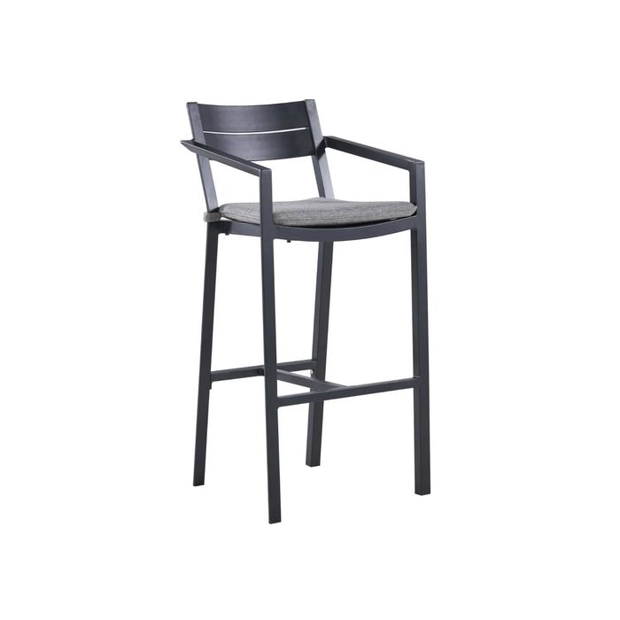FurnitureOkay Bondi Aluminium Outdoor Bar Stool - Black