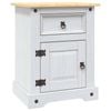 vidaXL Bedside Cabinet Side Table Nightstand White Mexican Pine Corona Range