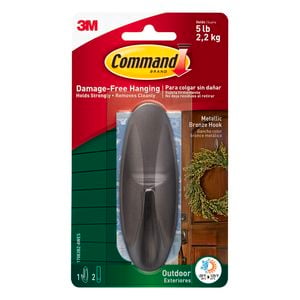 Command™ Large Bronze Outdoor Hook