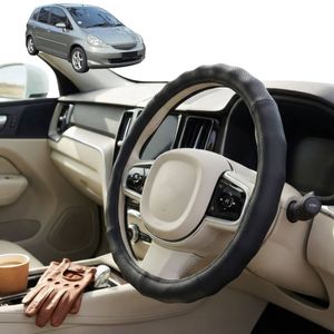 Australian Goose Steering Wheel Cover for Honda Jazz 2002 - 2008 (GD/GE) Circle Black