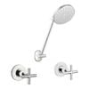 Mondella Resonance Chrome 1/2 Turn Cross Handle All Directional Shower Set