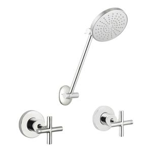 Mondella WELS 3 Star 9L/min Chrome Resonance 1/2 Turn Cross Handle All Directional Shower Set