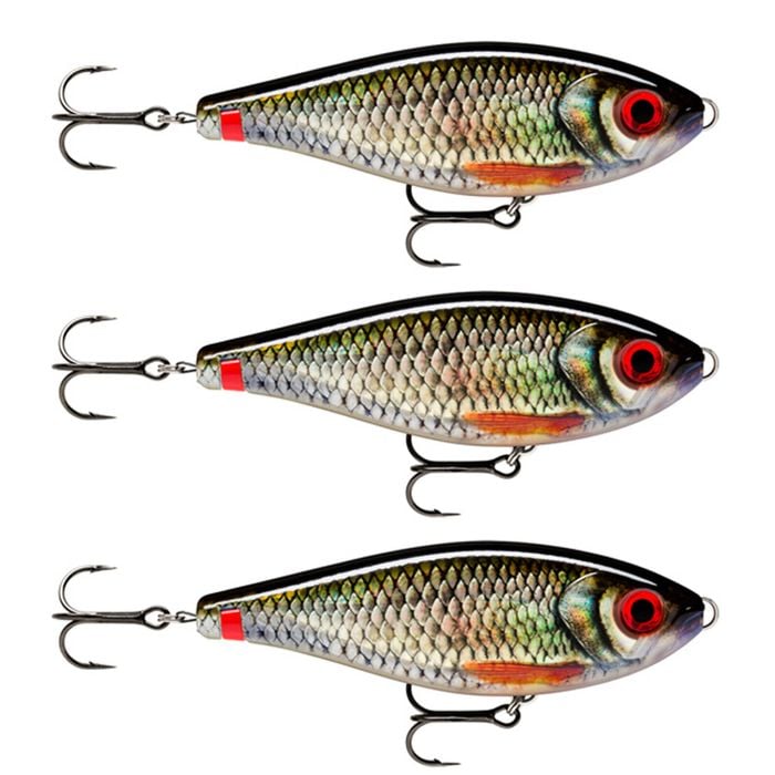 3x Rapala 14cm X Rap Haku Slow Sinking Glidebait Fishing Lures - Live Roach