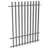 ProtectorAl 0350-1200W x 1500H Palladium Silver Aluminium Radiator Pool Fence Panel with mid rail