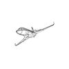 Ignite Laser Dassault Falcon 2000 XLS - Super-Midsize Business Jet Silhouette Metal Wall Art Coated Black 15.7 inch - 40 cm