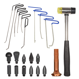 23pcs Pdr Tools Push Rods Spring Stainless Steel Dent Repair Kit Dent Removal Rods Set