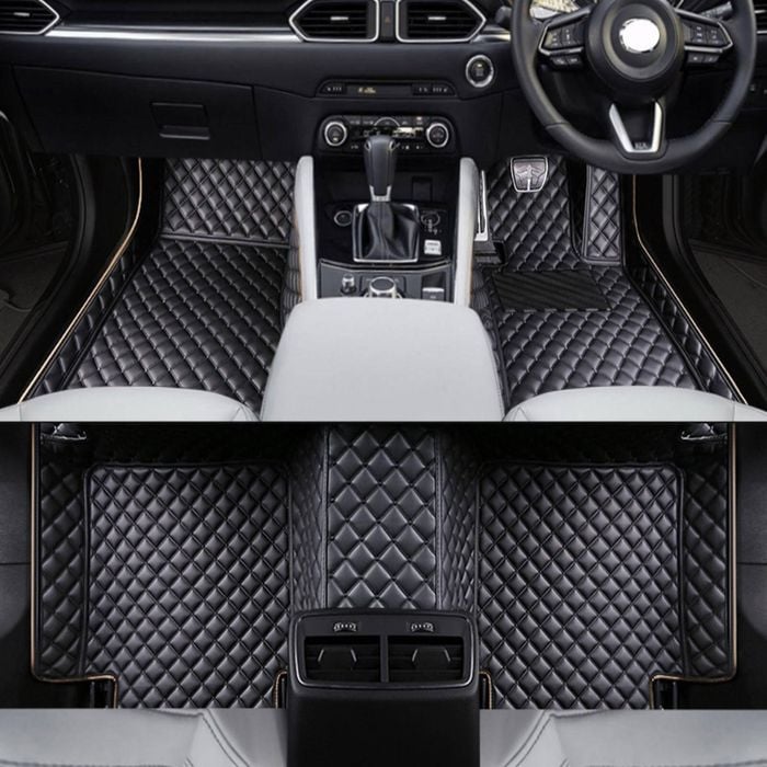 Mazda CX-5 CX5 2017-2025 Premium Custom Made PU Leather Car Mat Floor Carpet Complete Set