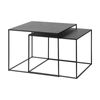 Modern Furniture PEBBLE Nest of 2 Tables 65x60cm - Black