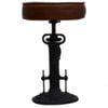 Paris Brown Leather Bar Stool