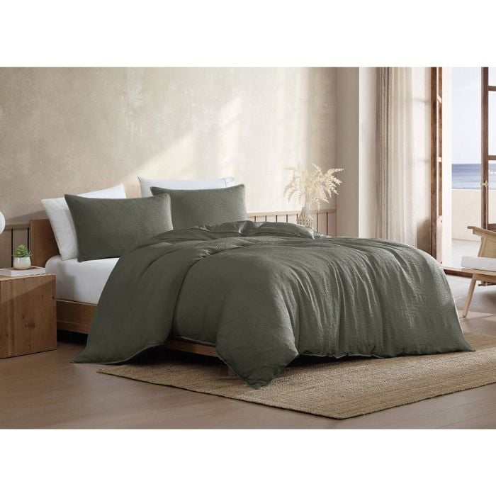 Ardor Boardwalk Quilt Cover Set - Green - Queen
