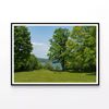 Picnic Table, Meadow with Lake  Print 100% Australian Made 120x90cm  (Poster)