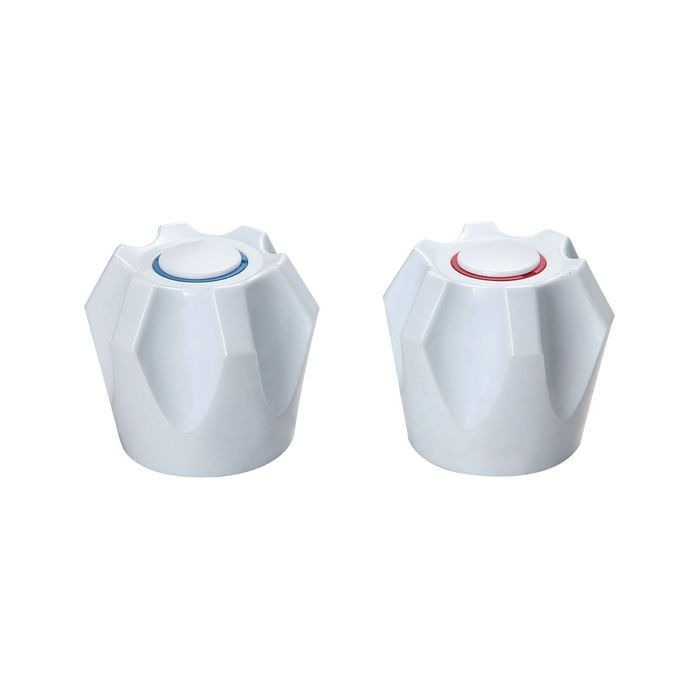 Shaw & Mason White PVC Six Point Style Handles - Pair