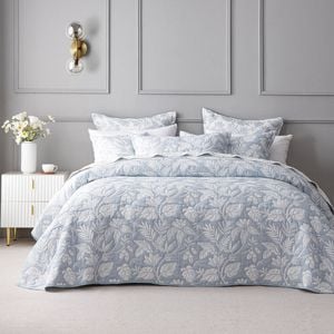 Bianca Laurieton Queen Blue  Bedspread Set w/ Pillowcase