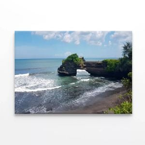 Temple with Seashore  Print 100% Australian Made 90 x 60cm  (Stretched)