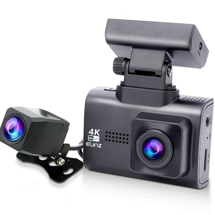 Elinz 4K 2K Dual Dash Cam WiFi GPS Dashboard Camera Recorder WDR Night Vision Car Charger