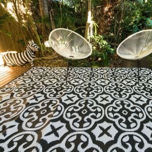 Outdoor Rug - Lisboa Black And White