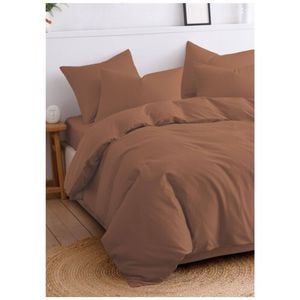 The Lighthouse Washed Cotton Quilt Duvet Cover Bedding Set Queen Bed Clay