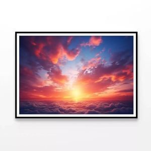 Beautiful Sunset Sky Background  Print 100% Australian Made 120x90cm  (Poster)