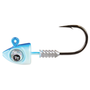 TT Lures Big EyeZ Fishing Jighead 1oz 7/0 Pearl / Blue Back Silver EyeZ