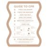 Stylish Pool CPR Sign Beige & White Wave
