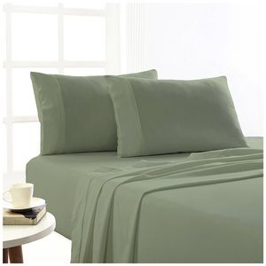 Park Avenue King Single Flannelette Fitted Sheet Set 175GSM Egypt Cotton Juniper