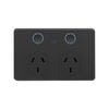 Deta Grid Connect Smart Double Touch Power Point - Black