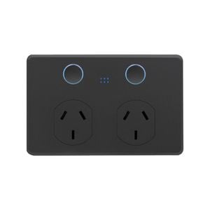 Deta Grid Connect Smart Double Touch Power Point - Black
