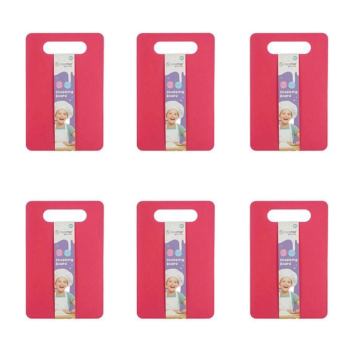 6PK Topchef Kids Kitchen Chopping Cutting Board 29x19cm Assorted 3y+