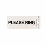 Sandleford 100 x 50mm Please Ring Silver Self Adhesive Sign