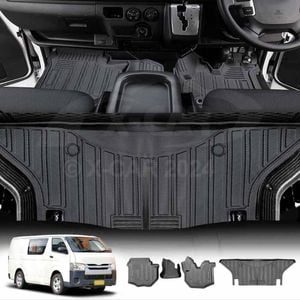 3D Floor Mats for Toyota HiAce Van 2015-2019 Customized All Weather Car Mat Floor Liner Full Set