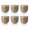 6pc Coffee Culture Java 250ml Double Wall Hot Beverage Coffee/Tea Glass Clear