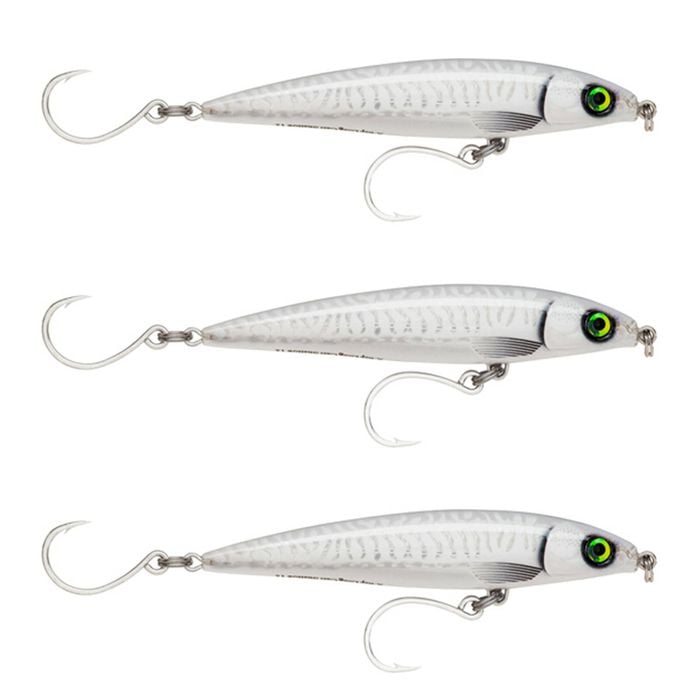 3x Rapala 12cm Saltwater X Rap Long Cast Shallow Minnow Fish Lures - Ghost