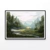 River with Trees, Mountains  Print 100% Australian Made 90x60cm  (Poster)