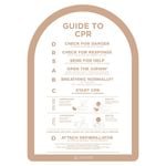 Stylish Pool CPR Sign Beige & White Halo