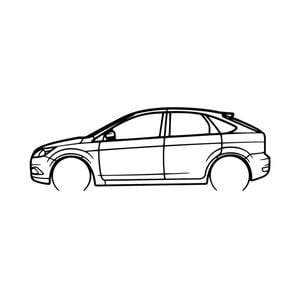 Ignite Laser Ford 2008 Focus Silhouette Metal Wall Art Rustic Metal 47inch/120cm